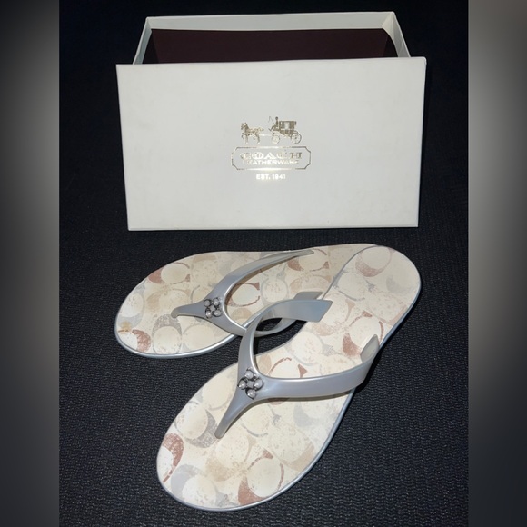 COACH- Trixie Shiny PVC Sandles - Picture 1 of 2